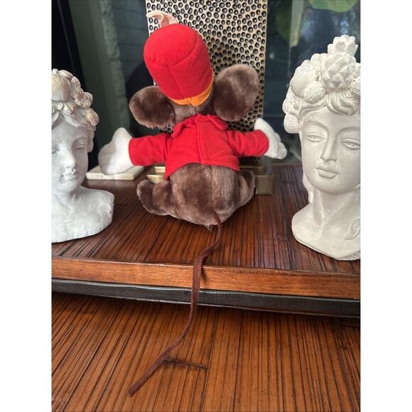 VTG Disneyland Dumbo TIMOTHY MOUSE Drum 10" Stuffed animal Plush tag Disney EUC - Picture 3 of 5